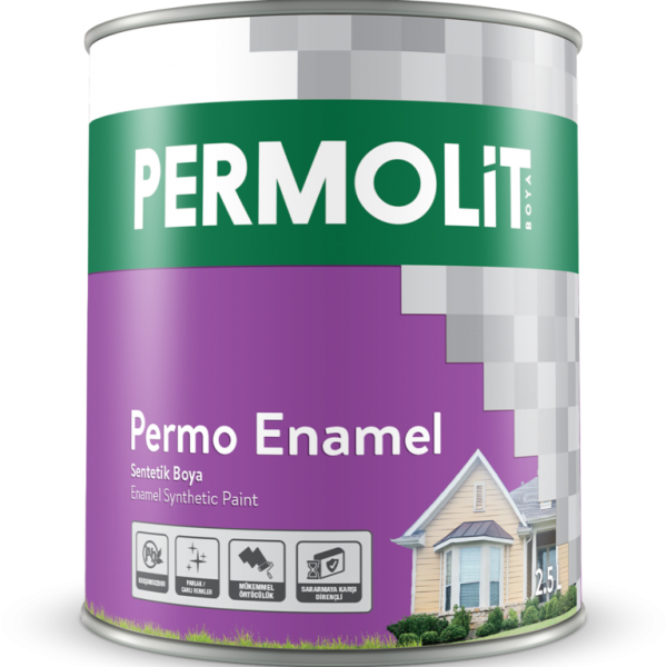 PERMOLİT ENAMEL SENTETİK YAĞLI BOYA 3 KG KURŞUNİ