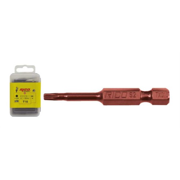 RİCO TORX T10*50 MM 1/4 BİTS UÇ MIKNATISLI KIRMIZI KK1190